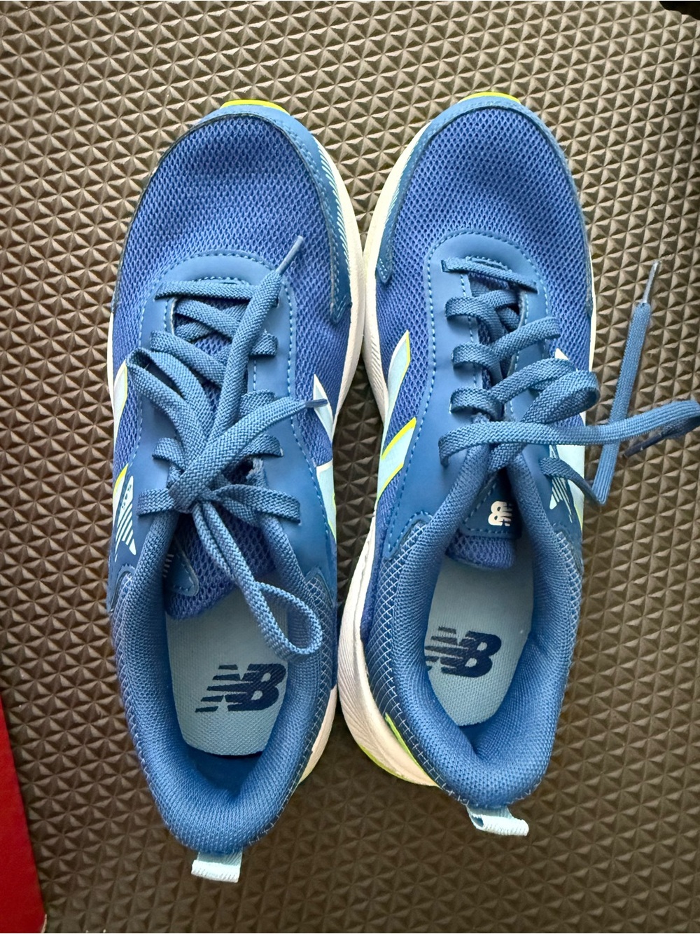 New Balance Blue Running Sneakers with Neon Accent
